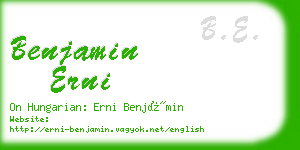 benjamin erni business card